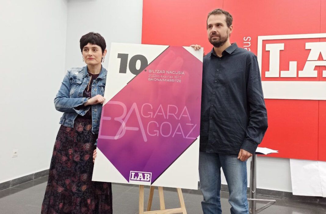 Garbiñe Aranburu eta Igor Arroyo, gaur goizean, Bilbo | Argazkia: LAB