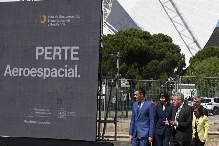 Pedro Sanchez presidentea ESEPE aeroespazialaren aurkezpenean | Argazkia: Moncloa