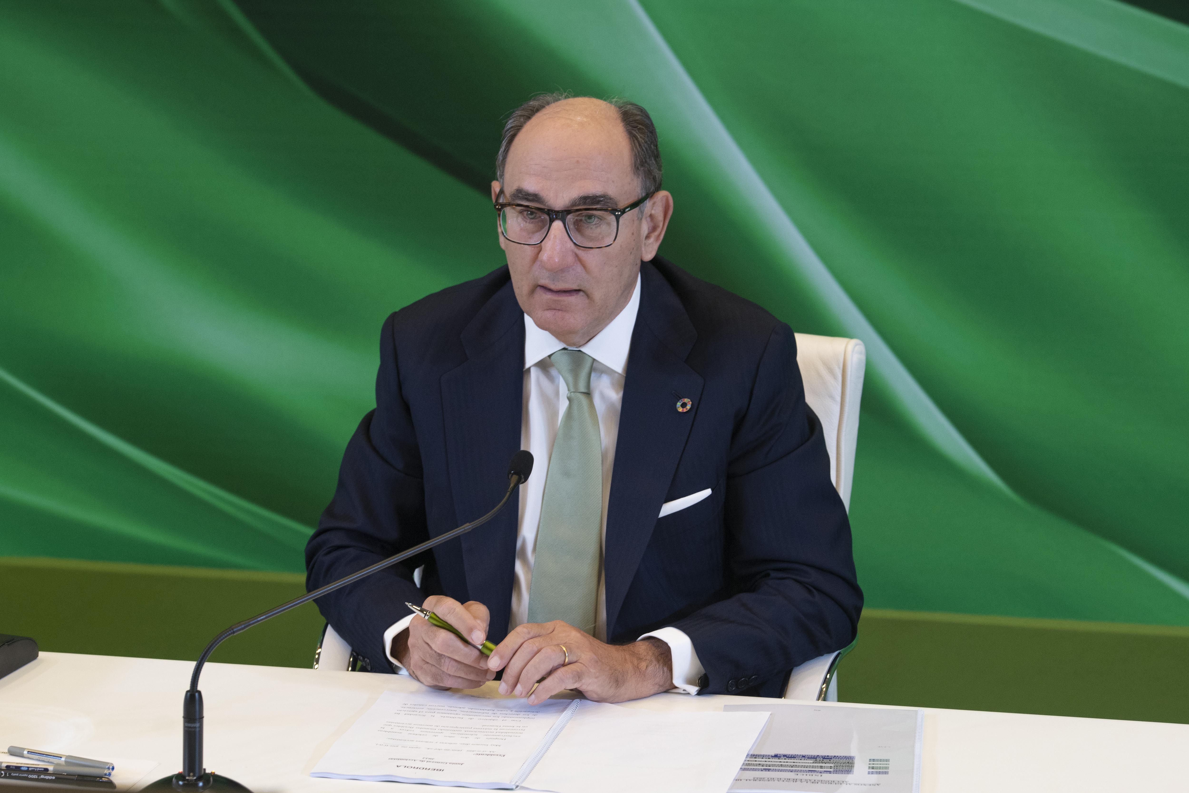 Ignacio Sanchez Galan Iberdrolako presidentea aurreko Akziodunen Batzar Nagusian | Argazkia: Iberdrola Ignacio Sanchez Galan Iberdrolako presidentea aurreko Akziodunen Batzar Nagusian | Argazkia: Iberdrola