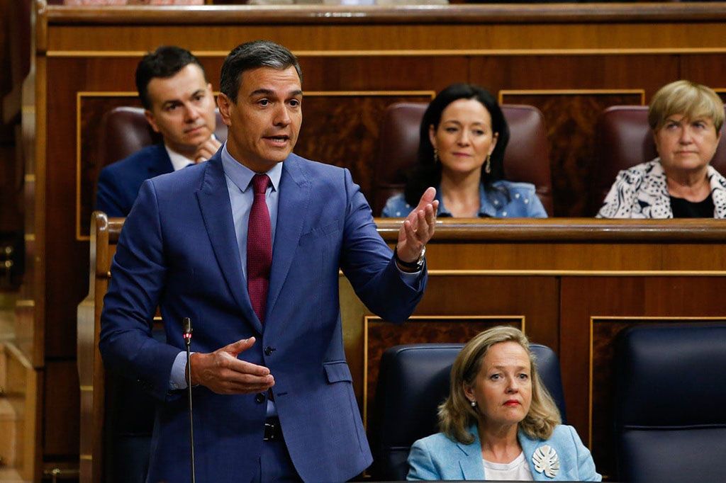 Pedro Sanchez Espainiako presidentea Diputatuen Kongresuko kontrol saioan | Argazkia: Moncloa