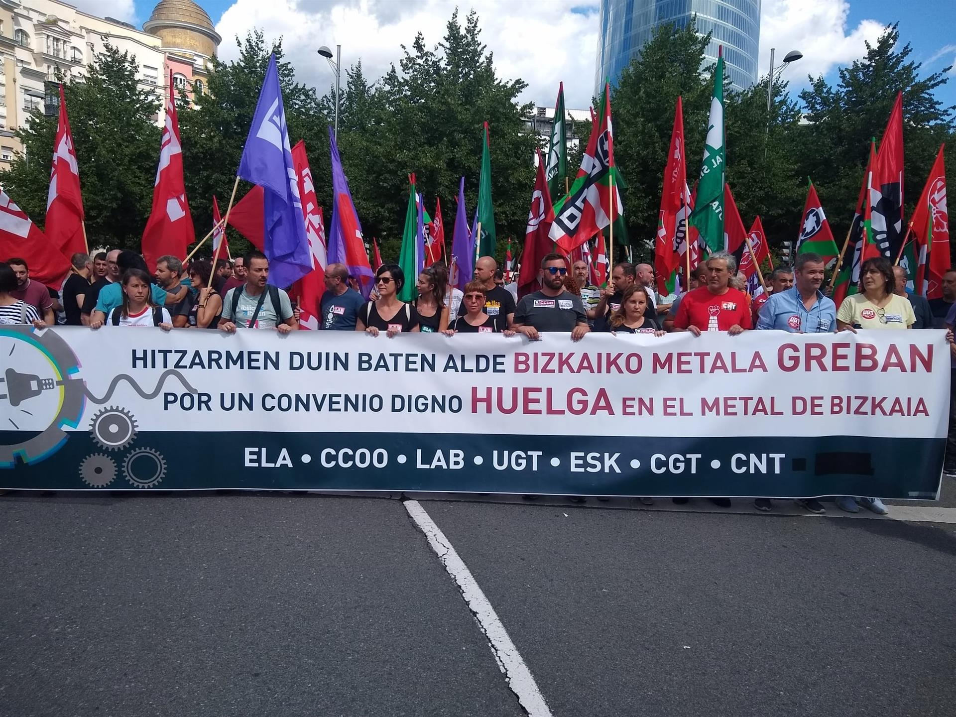 Bizkaiko metalgintzaren greba eguna | Argazkia: Europa Press Bizkaiko metalgintzaren greba eguna | Argazkia: Europa Press