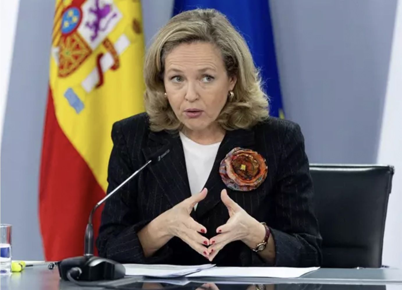 Nadia Calviño, gaurko prentsaurrekoan | Argazkia: Eduardo Parra/Europa Press