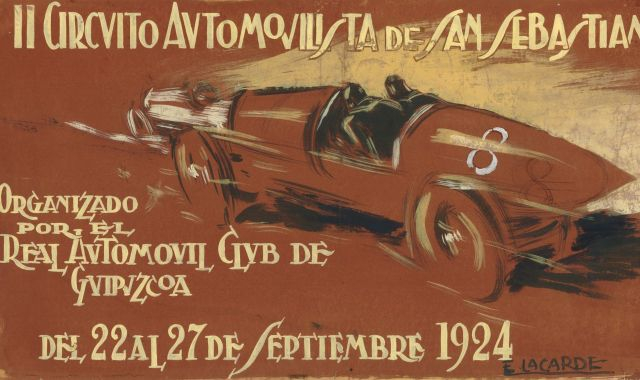 1924ko kartela, Donostiko zirkuituarena | Argazkia: RACVN