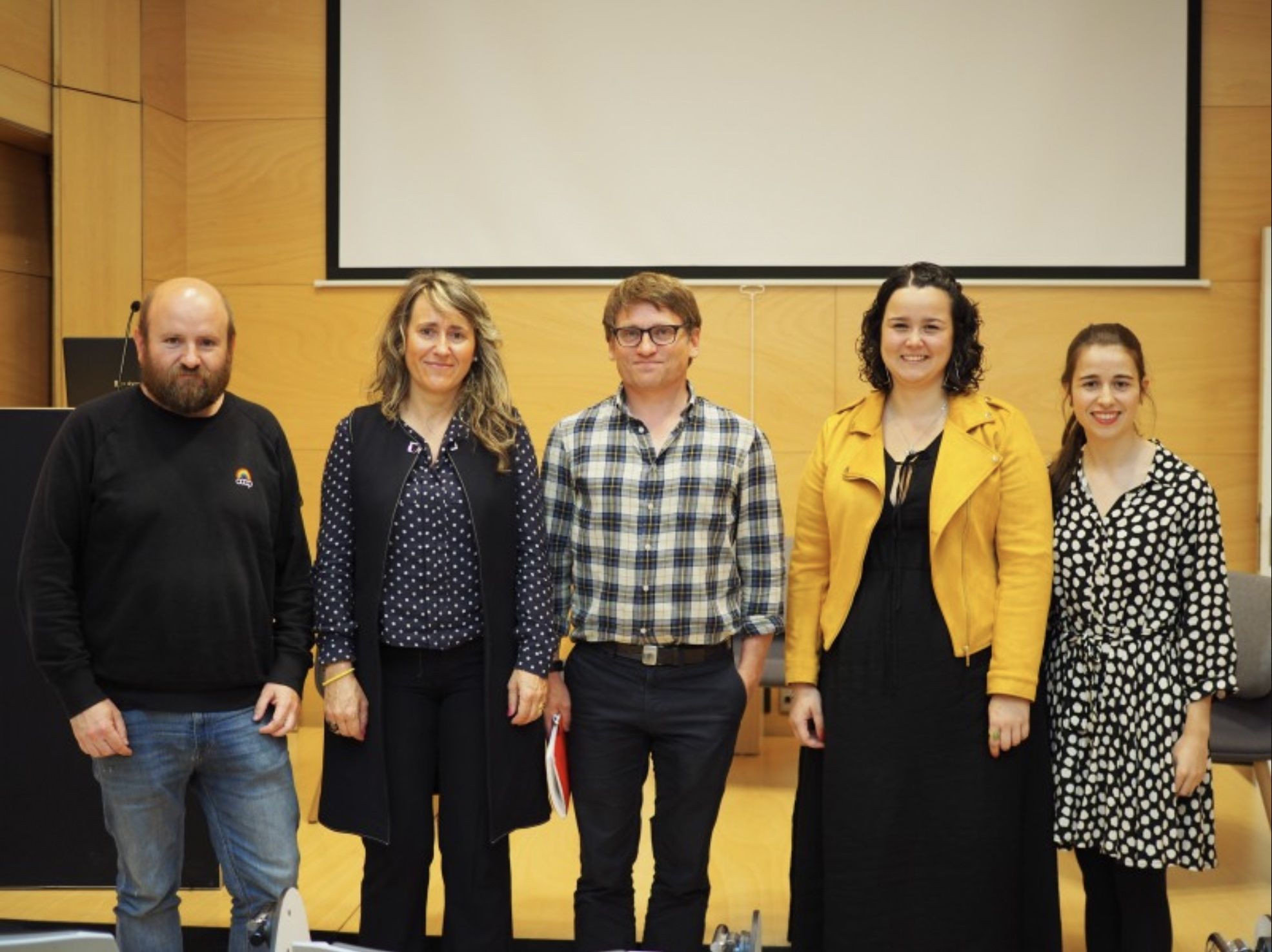 (Ezk-esk) Beñat Irasuegi, Onintza Agirre, Pierre Bastres eta Marie Heguy-Urain parte hartzaileak| Argazkia: Bai Euskarari (Ezk-esk) Beñat Irasuegi, Onintza Agirre, Pierre Bastres eta Marie Heguy-Urain parte hartzaileak| Argazkia: Bai Euskarari