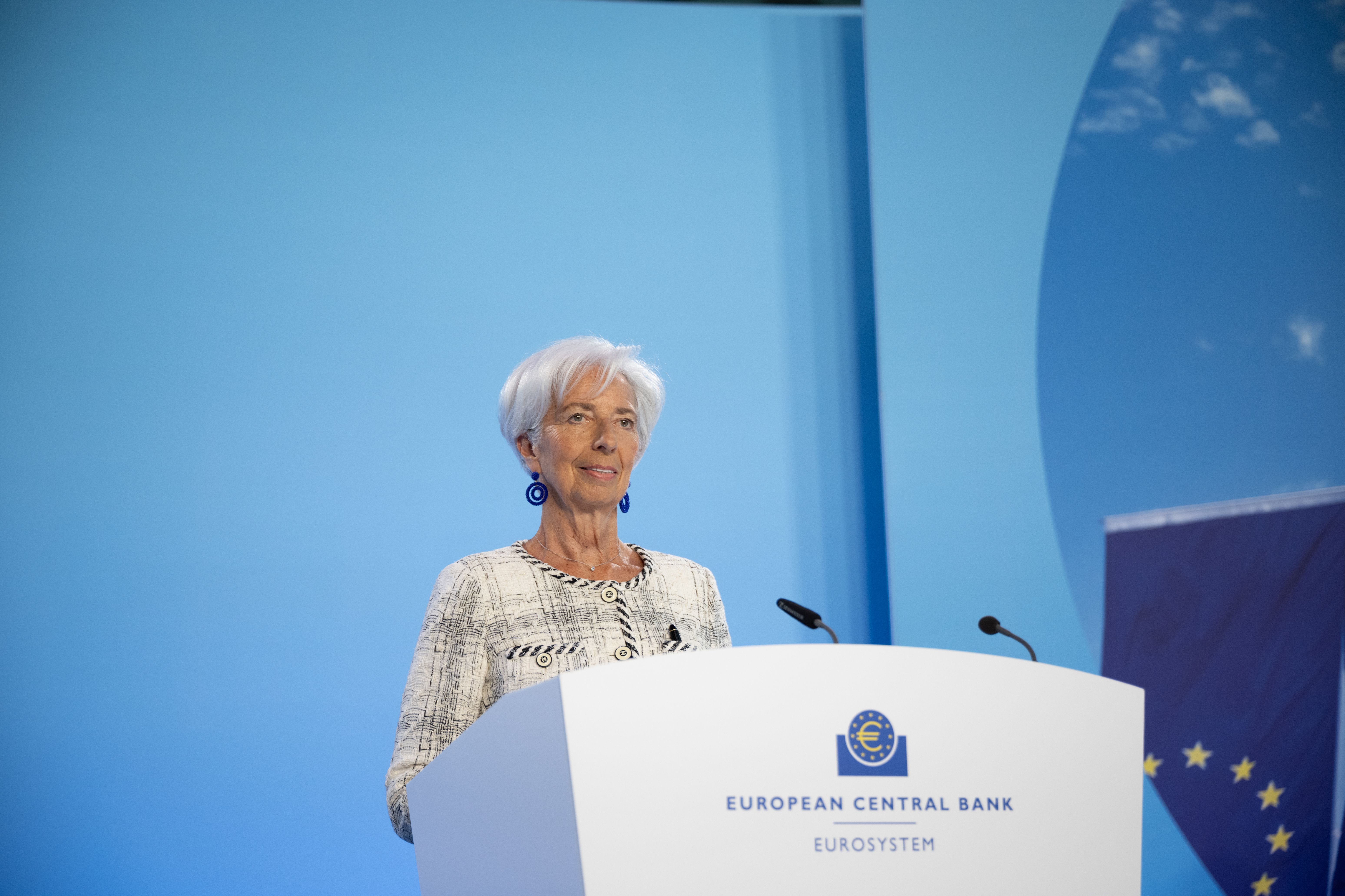 Christine Lagarde gaurko prentsaurrekoan | Argazkia: EBZ Christine Lagarde gaurko prentsaurrekoan | Argazkia: EBZ