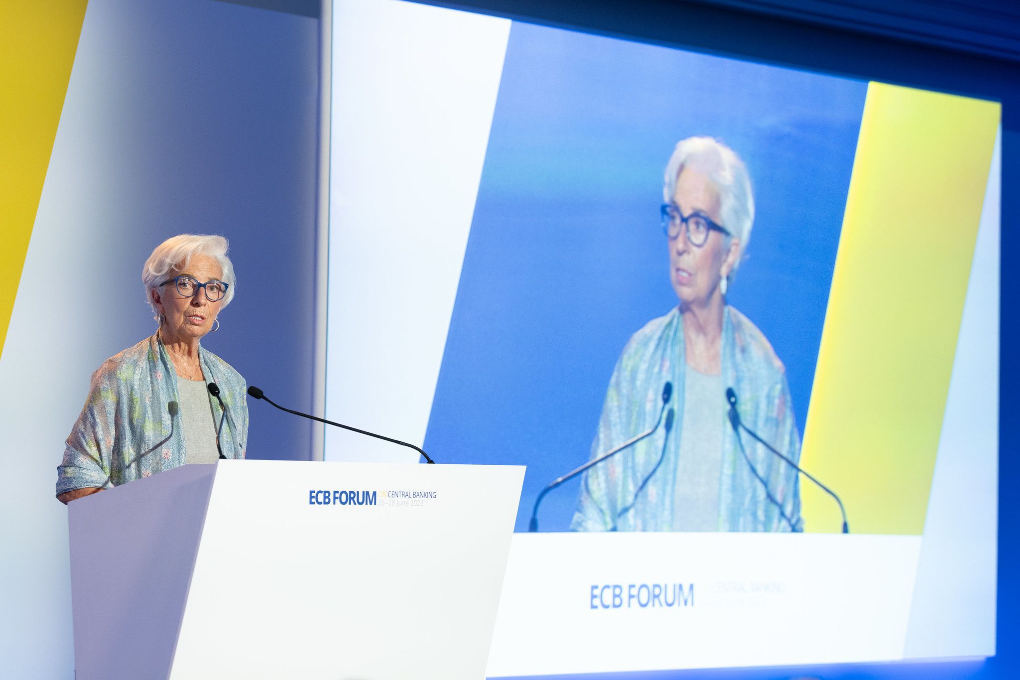 Lagarde, atzo, Sintran | Argazkia: Europako Banku Zentrala