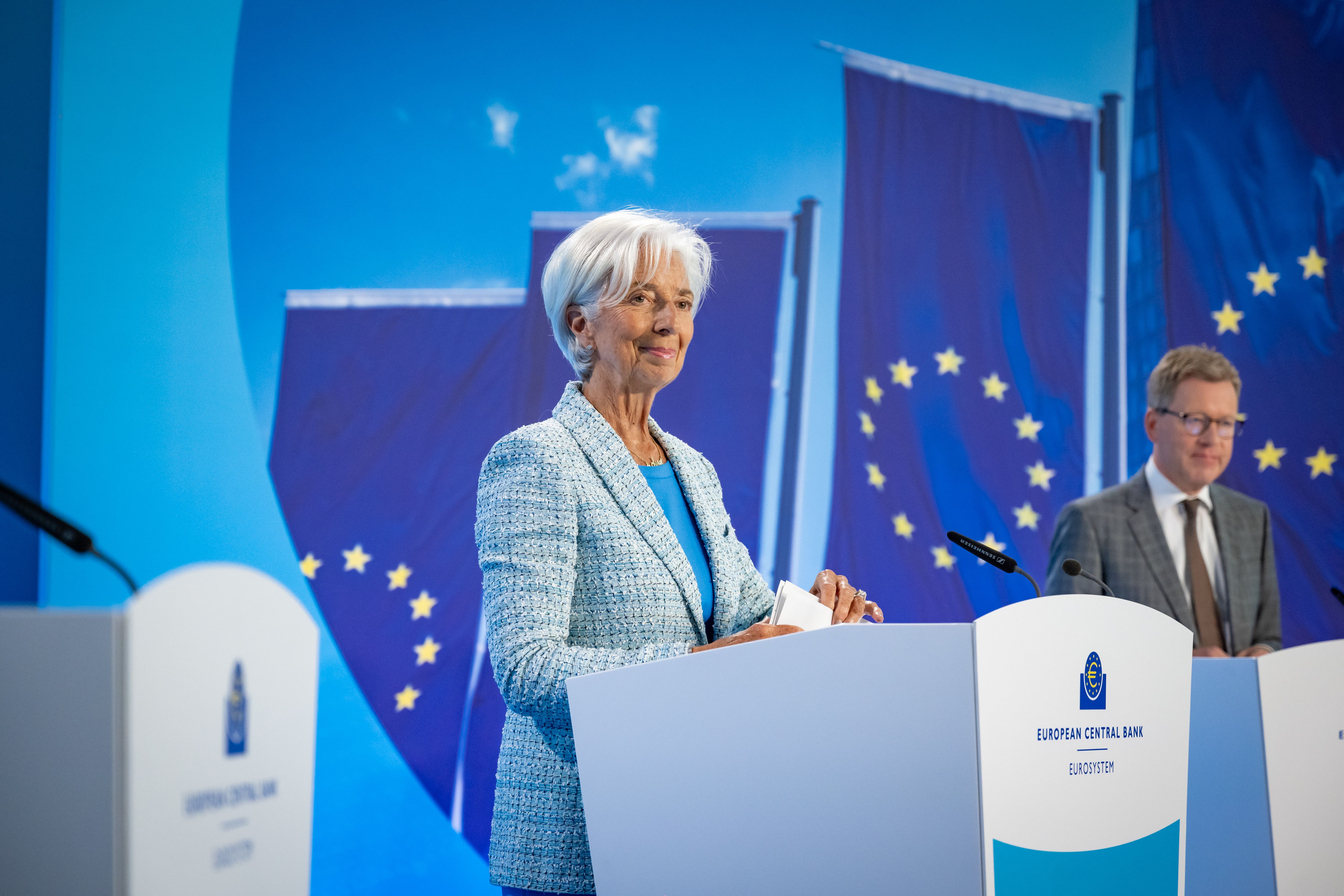 Christine Lagarde gaurko agerraldian | Argazkia: EBZ Christine Lagarde gaurko agerraldian | Argazkia: EBZ
