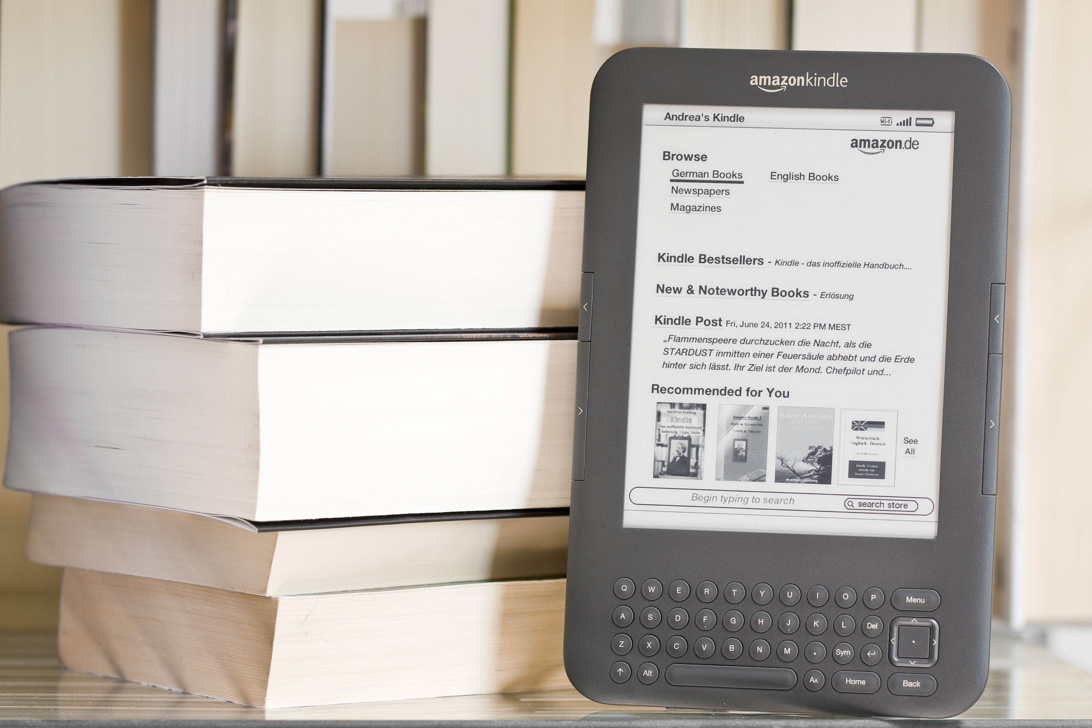 Amazonek Kindle eredua berria merkaturatu du orain gutxi | Argazkia: iStock Amazonek Kindle eredua berria merkaturatu du orain gutxi | Argazkia: iStock