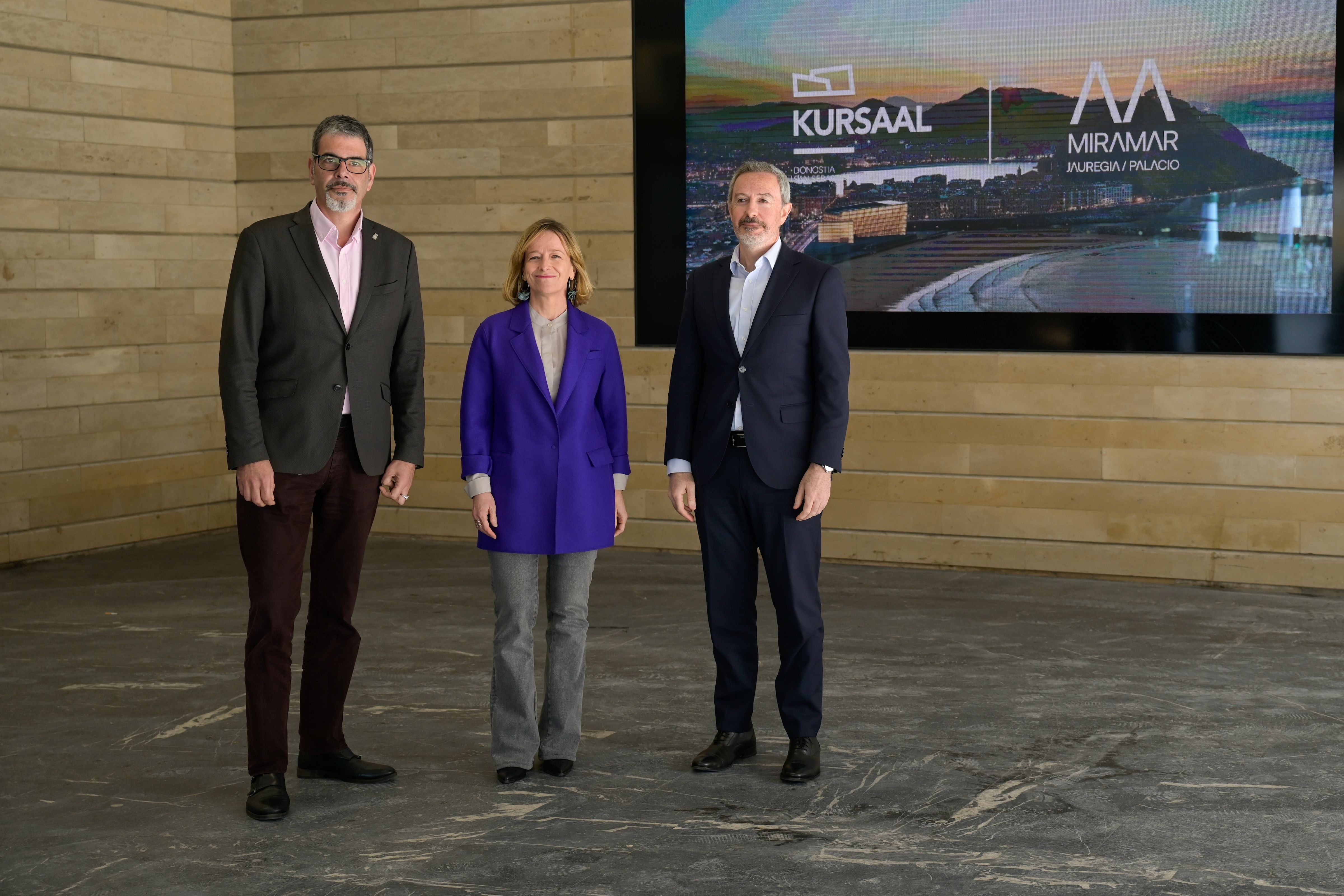 Goia, Mendoza eta Goikoetxea gaurko agerraldian | Argazkia: Kursaal Goia, Mendoza eta Goikoetxea gaurko agerraldian | Argazkia: Kursaal