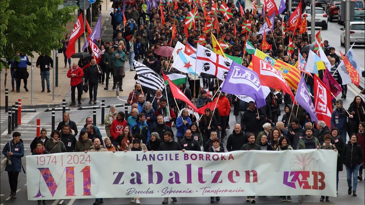 2024ko Maiatzaren Leheneko manifestazio bat | Argazkia: LAB 2024ko Maiatzaren Leheneko manifestazio bat | Argazkia: LAB