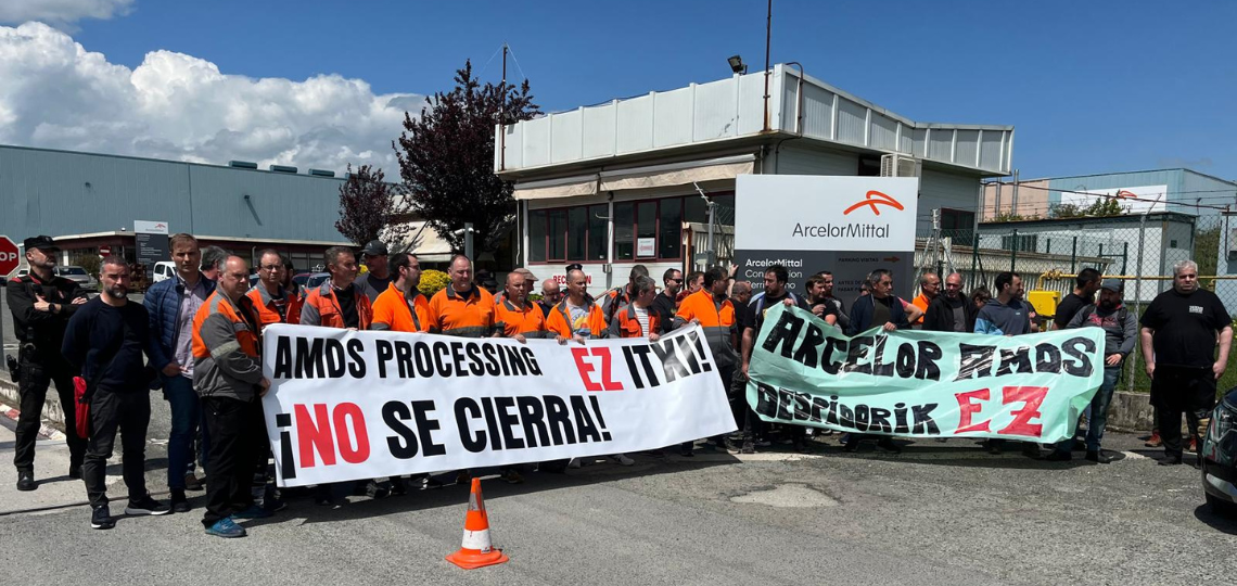 Legasako (Nafarroa) plantako langileen protesta | Argazkia: UGT Nafarroa