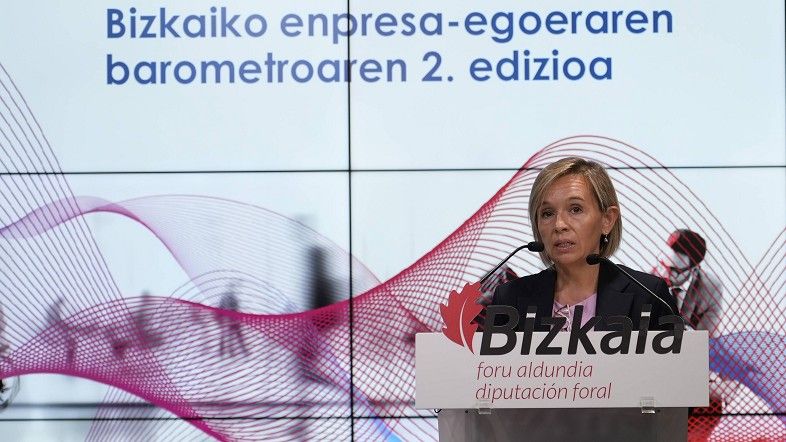 Ainara Basurko gaurko agerraldian | Argazkia: Bizkaiko Foru Aldundia