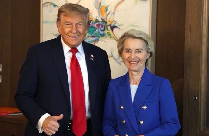 Donald Trump eta Von der Leyen | Argazkia: Europa Press
