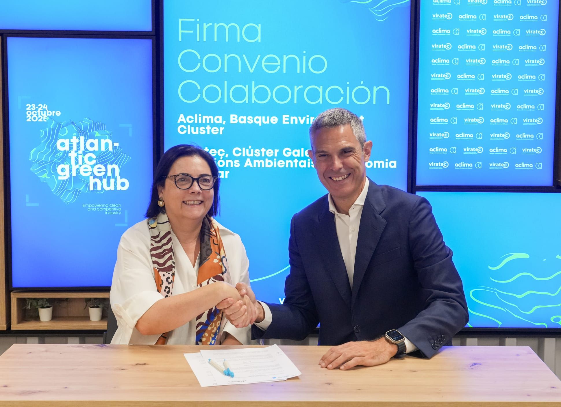 Josefa de León (VIratec) eta Xabier Caño (Aclima) | Argazkia: Aclima