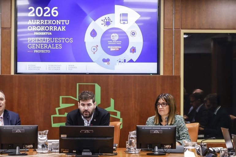 Amaia Barredo sailburua 2026ko aurrekontuen aurkezpenean | Argazkia: Irekia Amaia Barredo sailburua 2026ko aurrekontuen aurkezpenean | Argazkia: Irekia