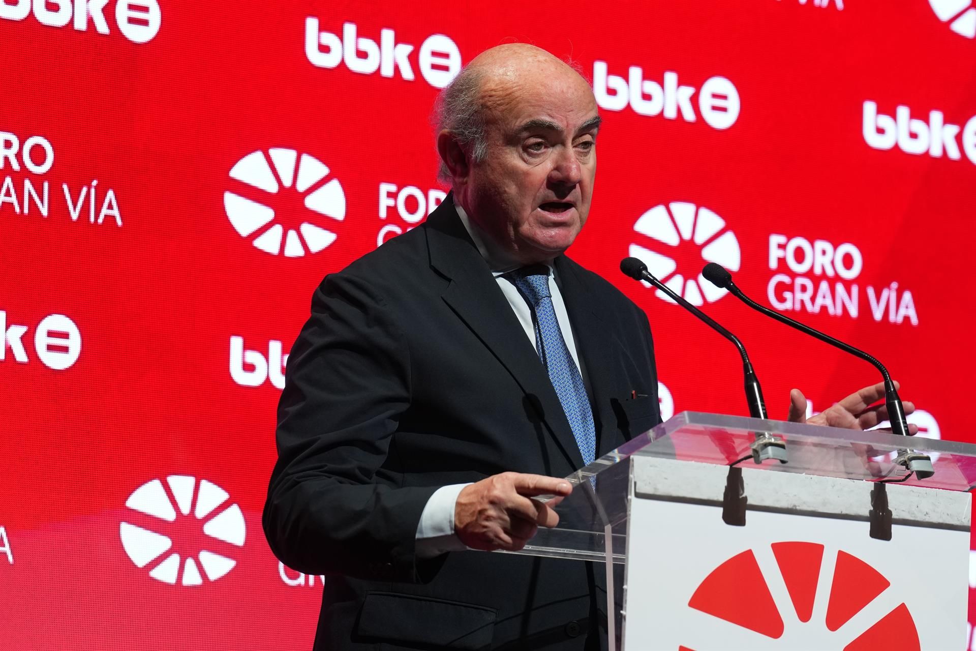 Luis de Guindos, gaur, Bilbon | Argazkia: H. Bilbao / Europa Press