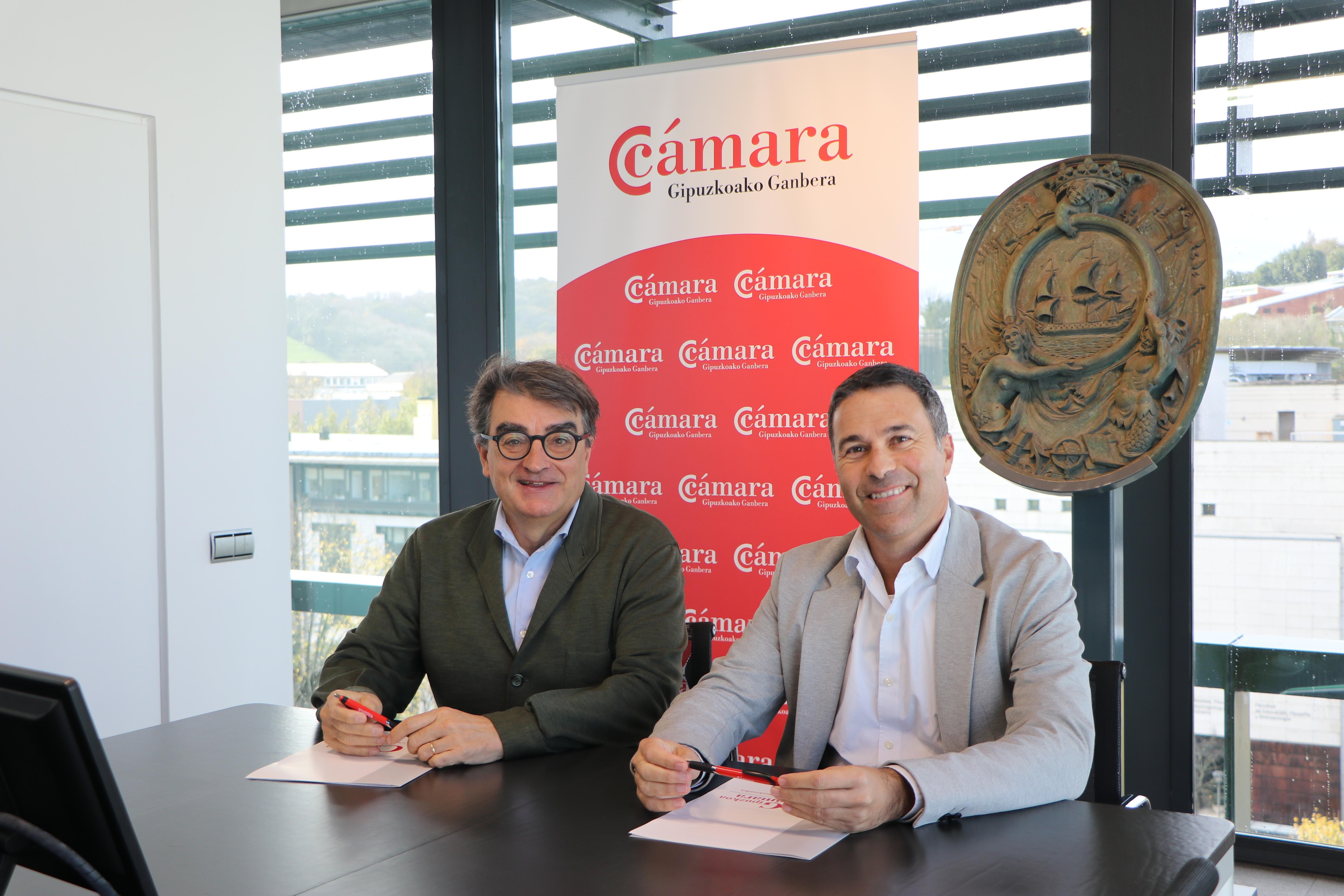 Javier Zubia eta Unai Andueza, gaur, Donostian | Argazkia: GFA