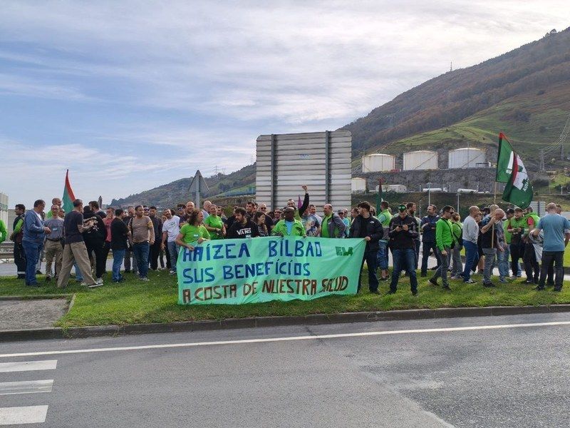 Haizea Bilbaoko langileen protesta bat | Argazkia: ELA 
