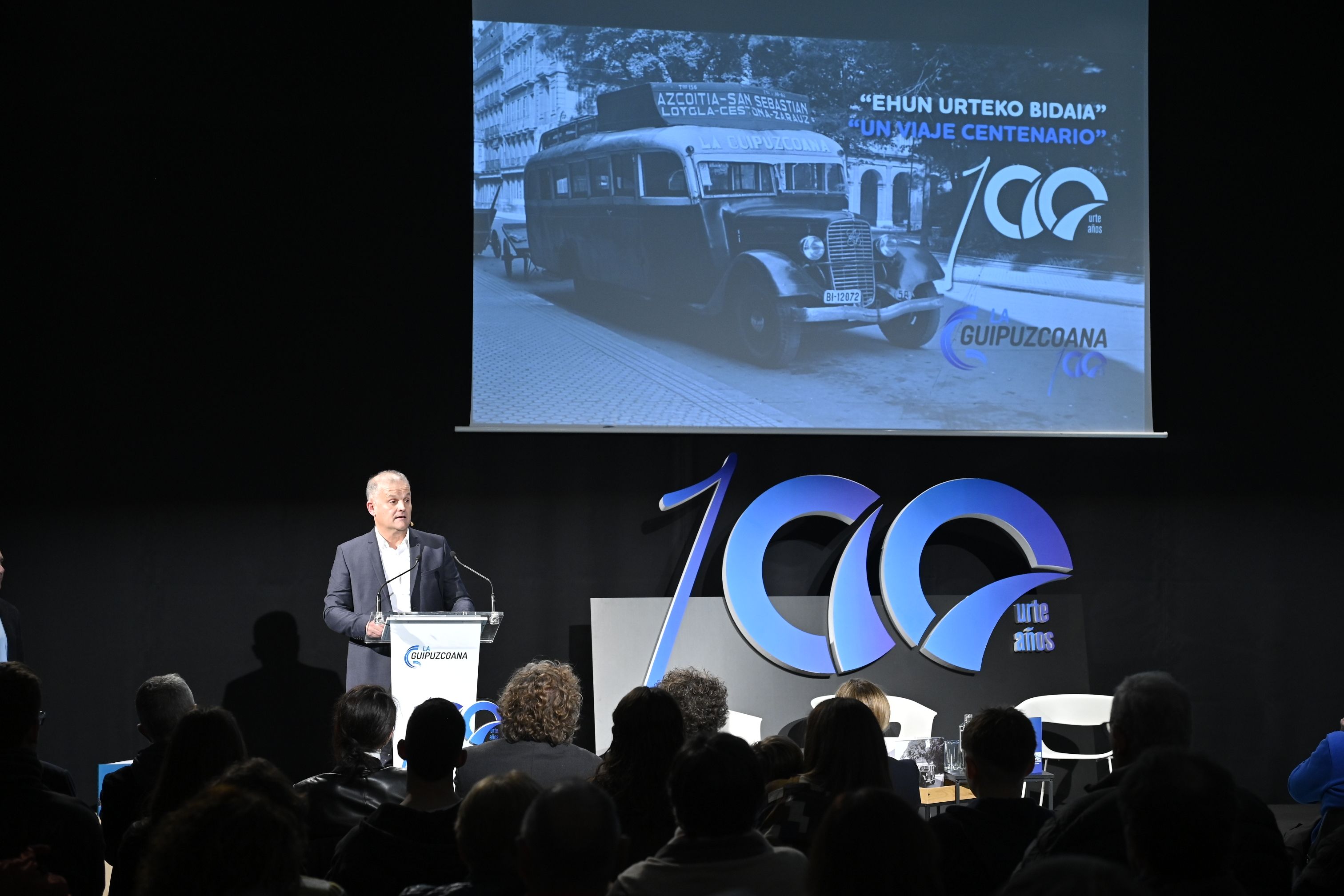 Jose Luis Iraeta, atzoko ekitaldian | Argazkia: Autobuses La Guipuzcoana