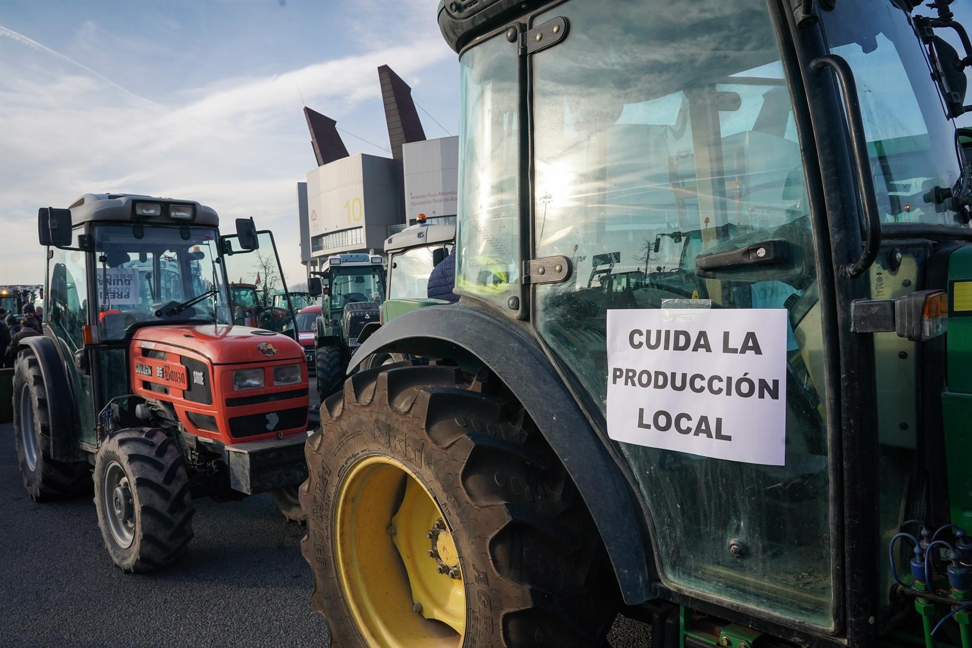 Nekazarien protestak Gasteizen | Argazkia: Iñaki Beraluce / Europa Press