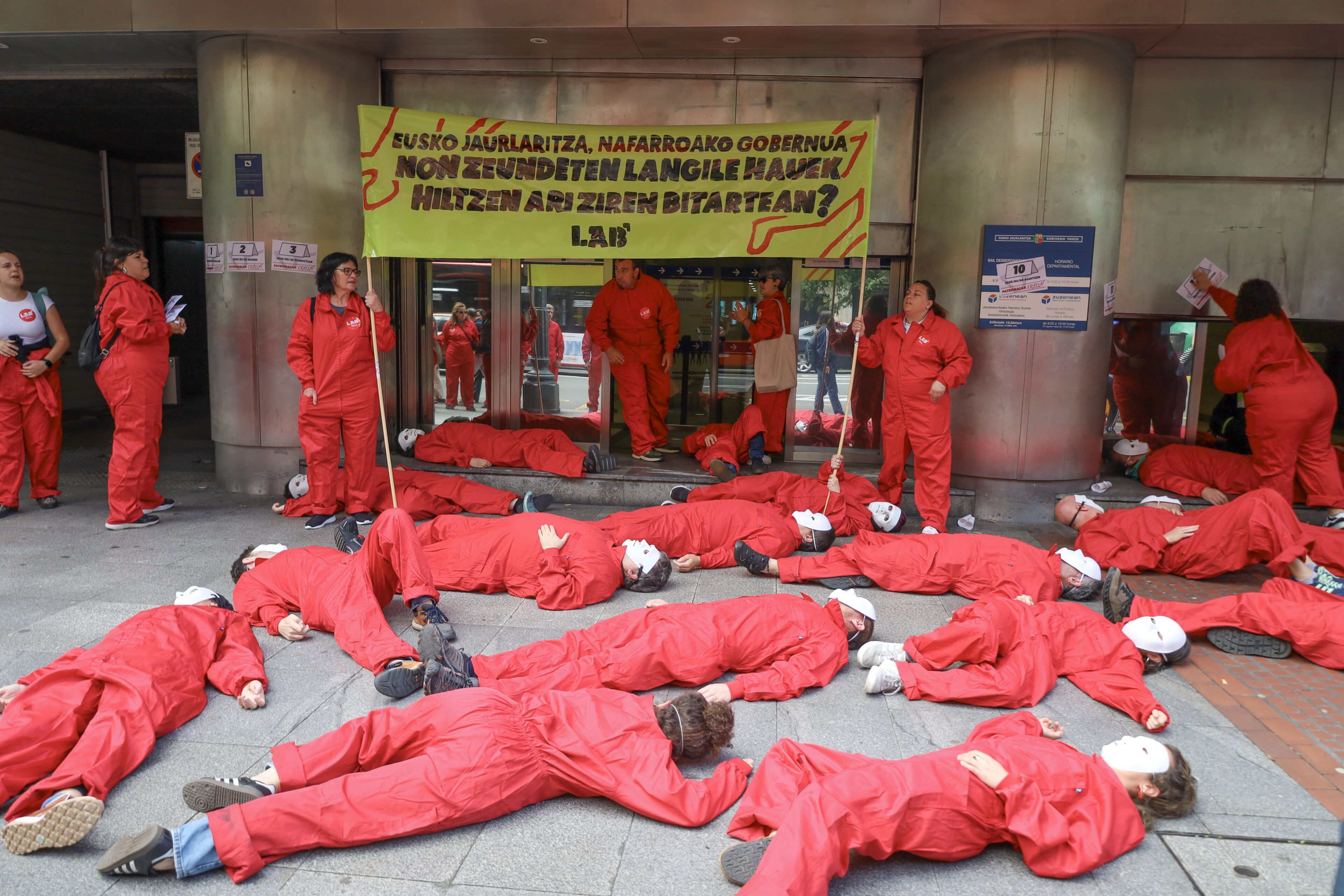 Lan istripuen aurkako protesta bat | Argazkia: LAB