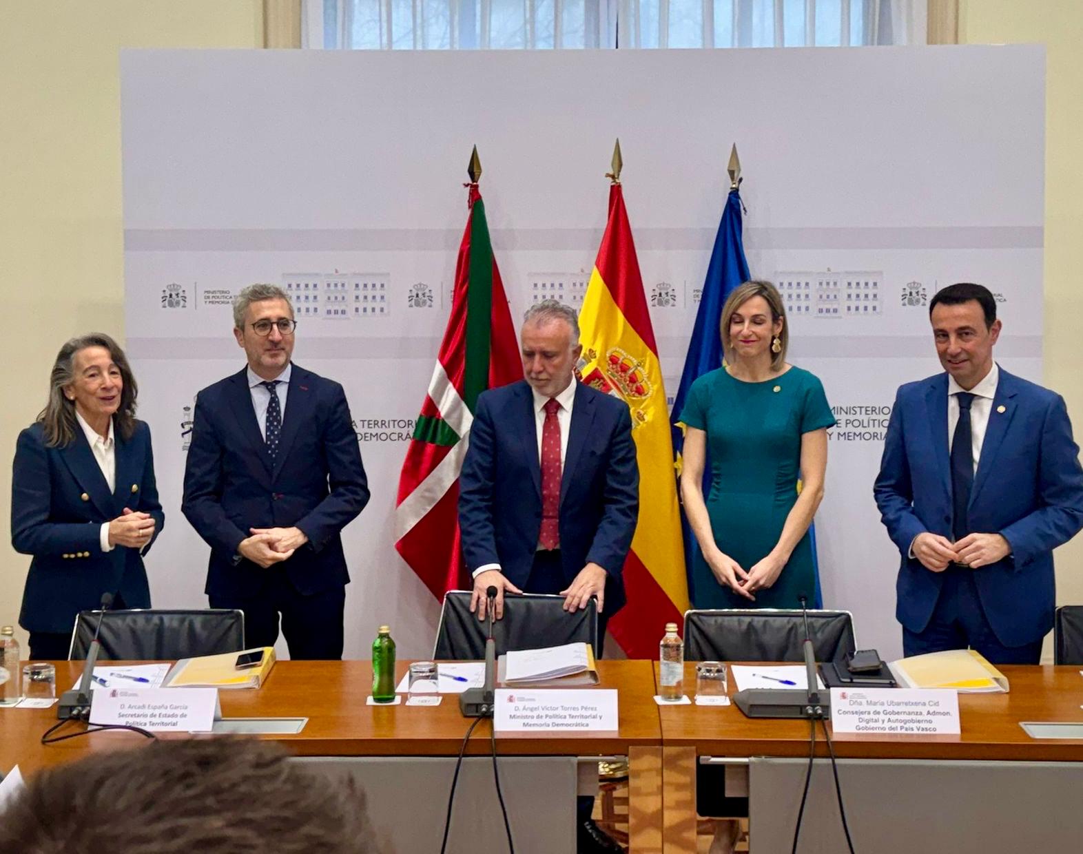 Bilera osteko prentsa agerraldia, Madrilen | Argazkia: Eusko Jaurlaritza