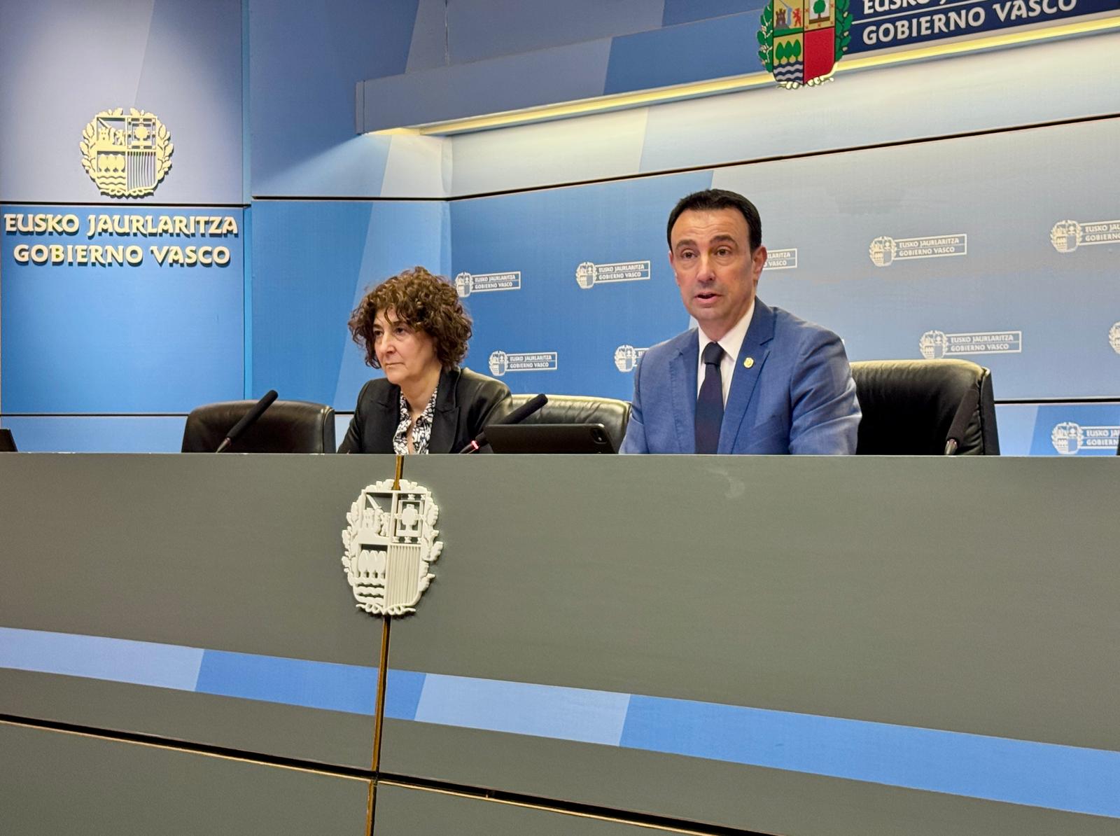 Mikel Torres, gaur goizean eginiko agerraldian | Argazkia: Eusko Jaurlaritza