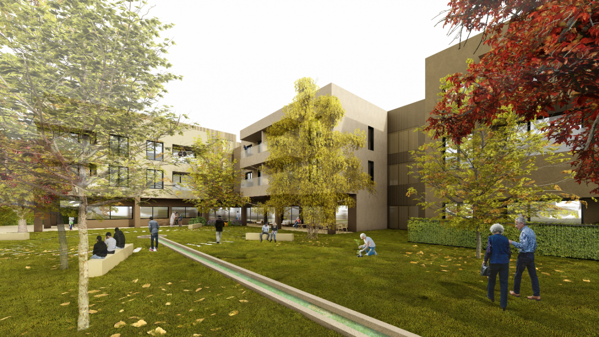 Etxekonak Bat etxebizitza kooperatiboaren proiektua, Iruñean | Argazkia: Koobizitza/utzitakoa