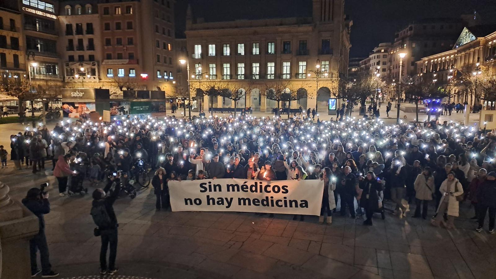 Osasunbideako langileek eginiko protesta bat | Argazkia: SMN