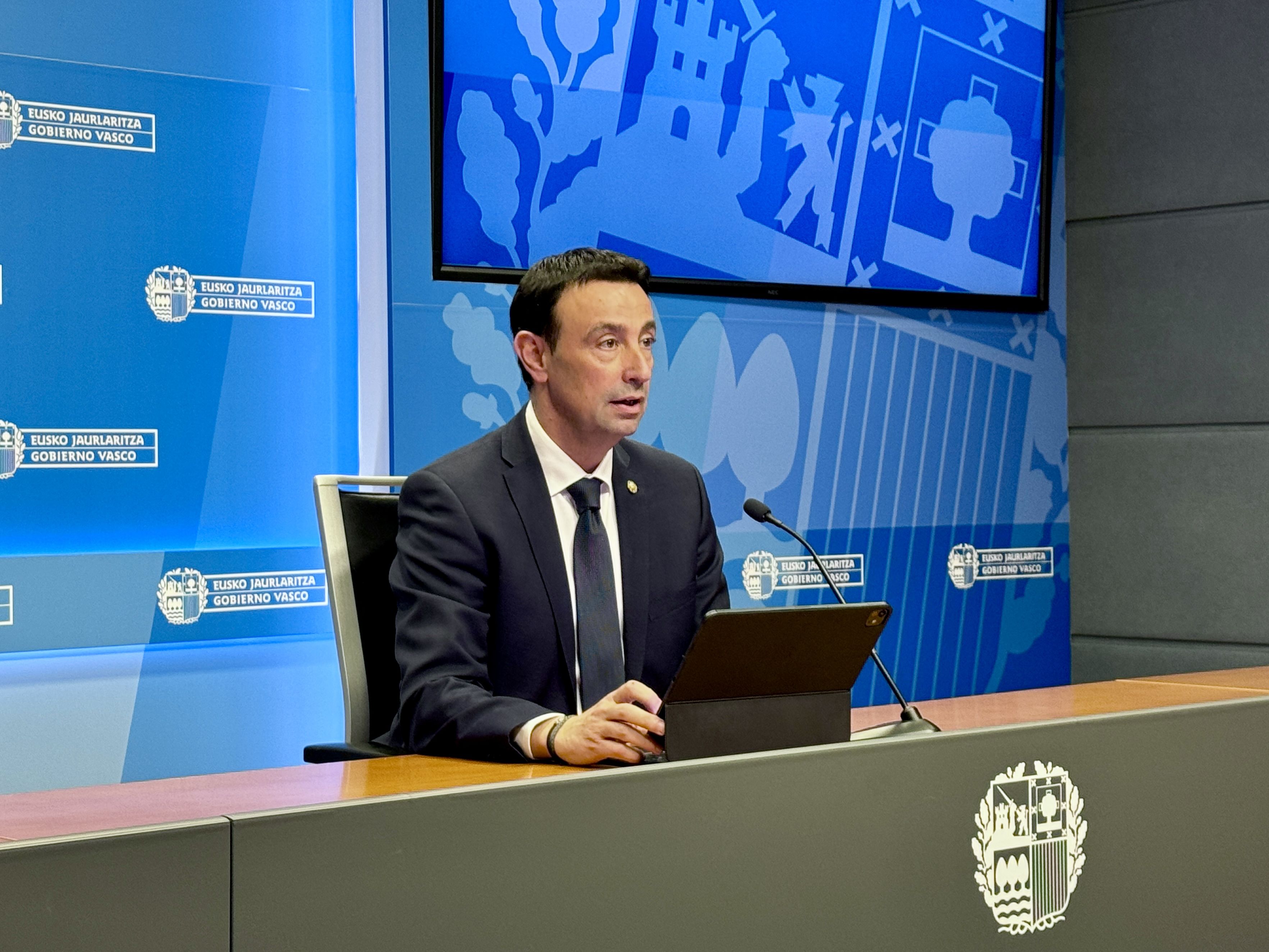 Miker Torres gaurko agerraldian | Eusko Jaurlaritza