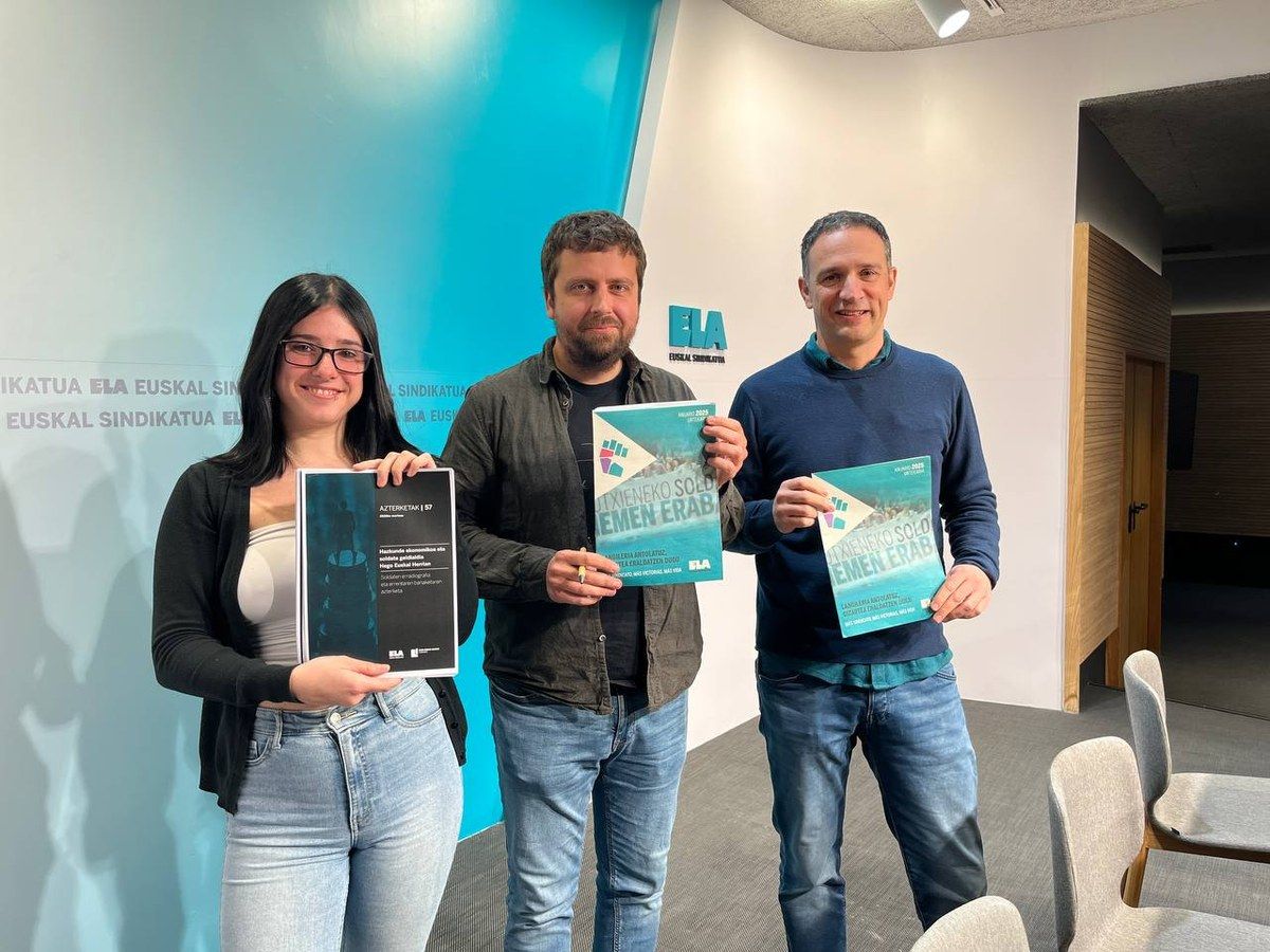 Iazko urtekaria ere aurkeztu du sindikatuak | Argazkia: ELA Iazko urtekaria ere aurkeztu du sindikatuak | Argazkia: ELA