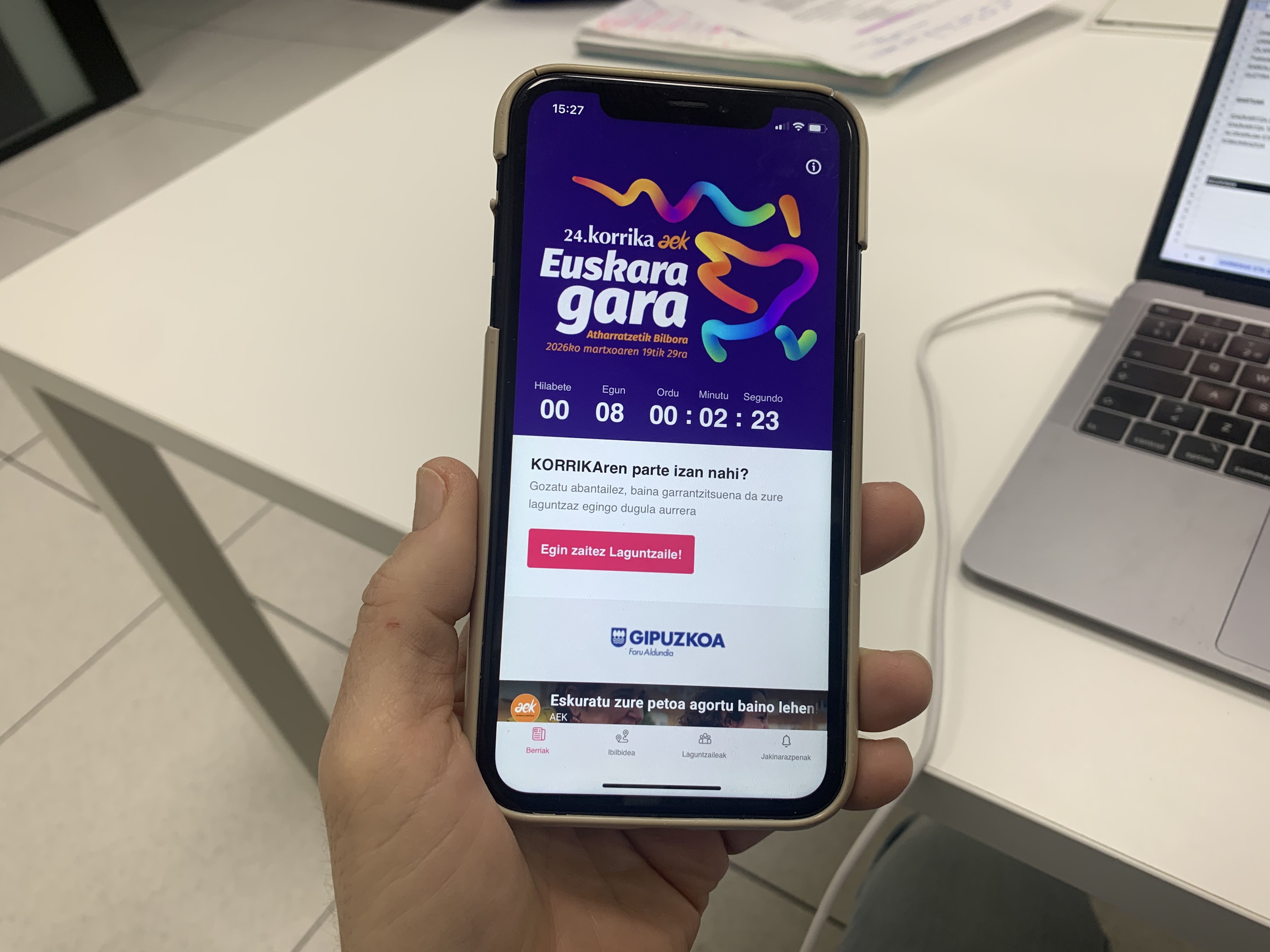 Korrikaren aplikazioa | Argazkia: EnpresaBIDEA