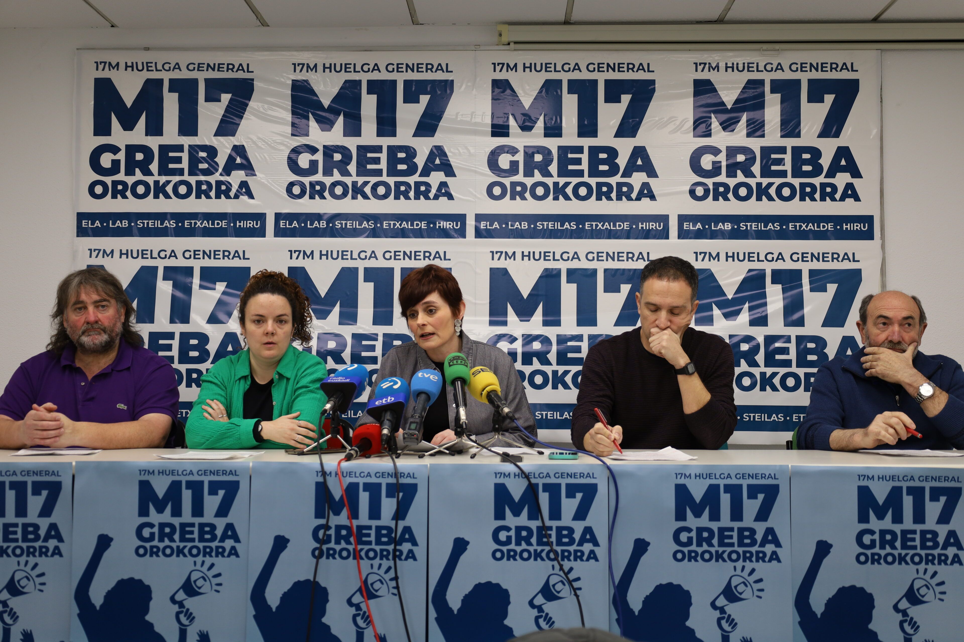 Sindikatu deitzaileetako ordezkari nagusiak | Argazkia: LAB