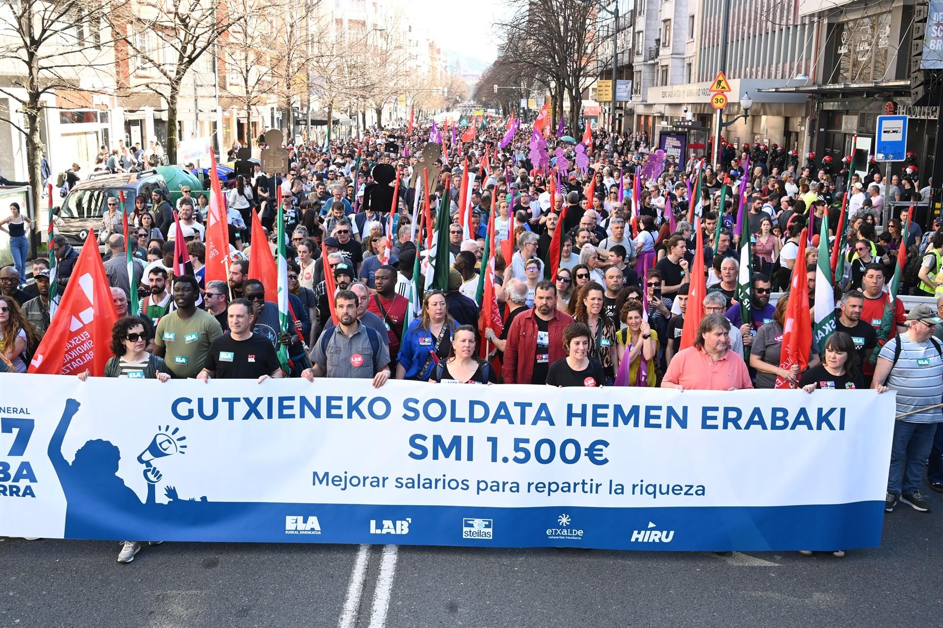 Manifestariak gaur Bilbon| Argazkia: Europa Press / David de Haro