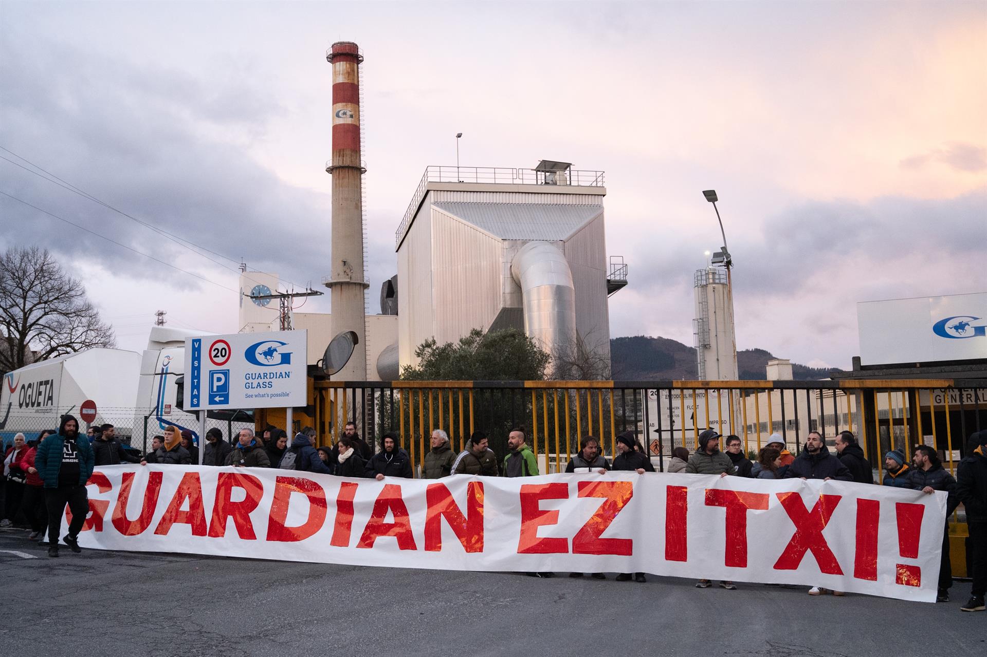2025ean Guardian enpresa itxi baino lehen egindako protesta | Argazkia: Europa Press