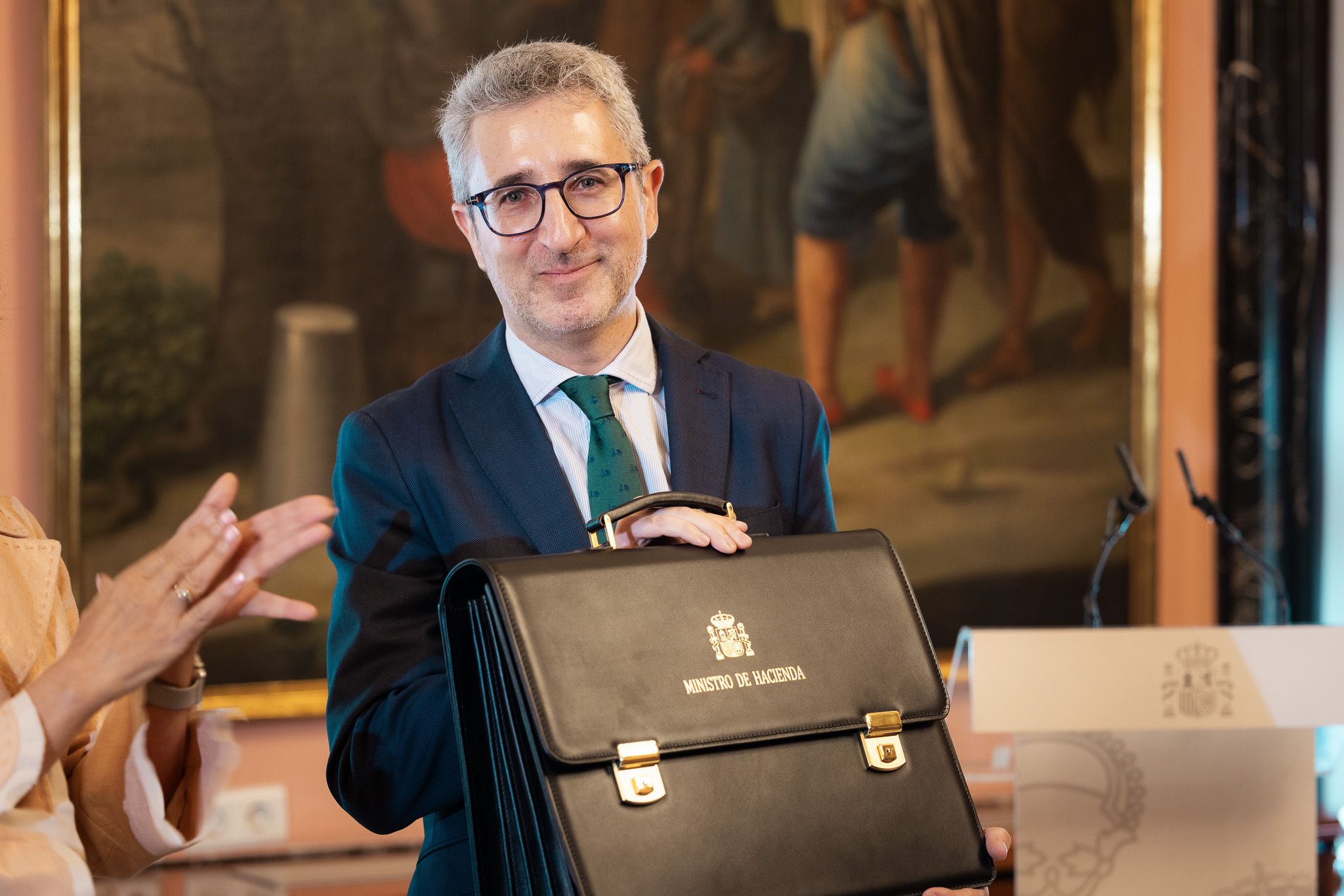 Arcadi España, Ogasuneko ministro izendatu berritan | Argazkia: Espainiako Gobernuko Ogasun Ministerioa