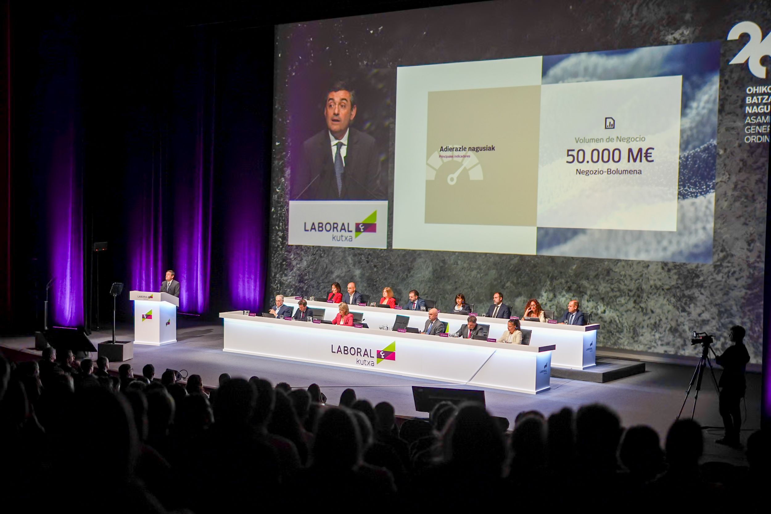 Laboral Kutxaren ohiko batzar nagusia, Donostiako Kursaal Jauregian | Argazkia: Laboral Kutxa