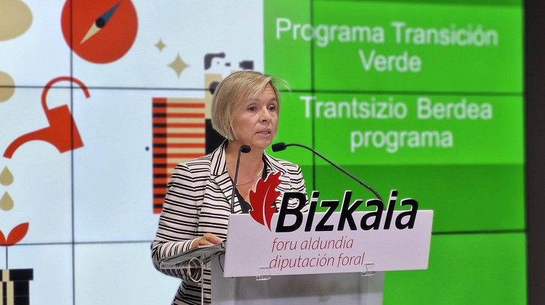 Ainara Basurko Trantsizio Berdea programaren 2024ko aurkezpenean | Argazkia: BFA Ainara Basurko Trantsizio Berdea programaren 2024ko aurkezpenean | Argazkia: BFA