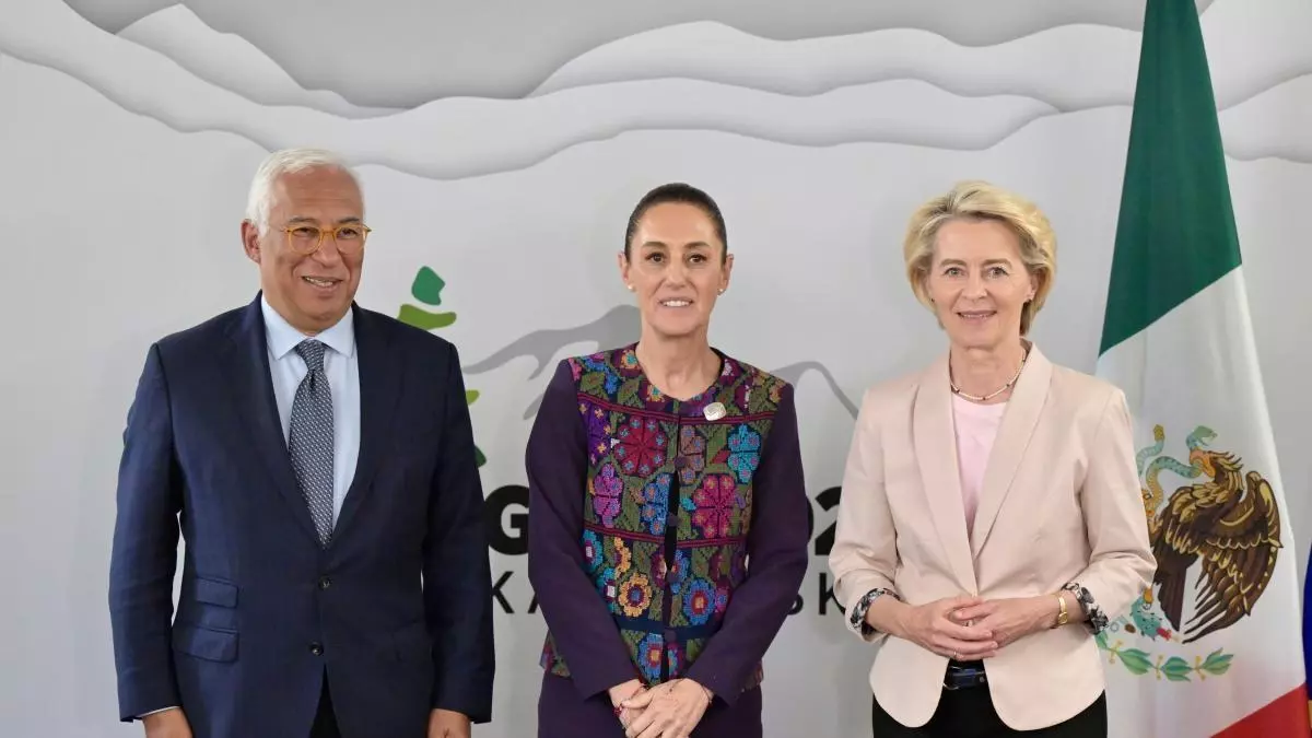 Costa, von der Leyen eta Sheibaum | Argazkia: EB Costa, von der Leyen eta Sheibaum | Argazkia: EB