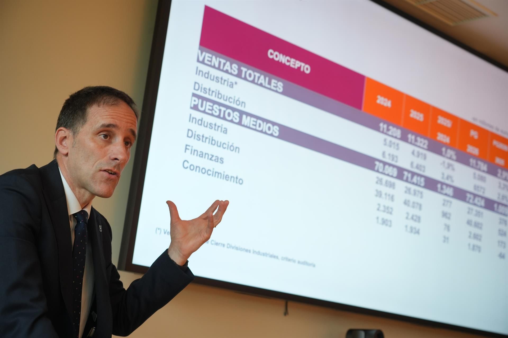 Pello Rodriguez, gaur, Arrasaten eginiko agerraldian | Argazkia: H. Bilbao / Europa Press