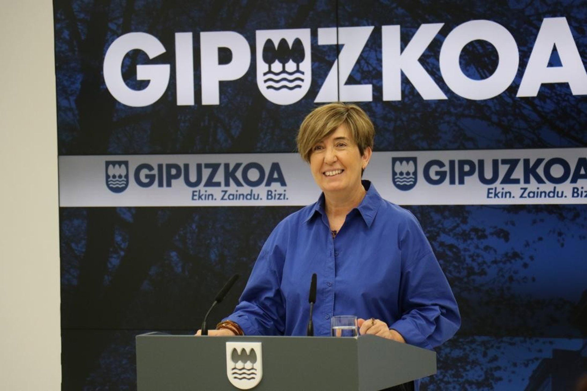 Irune Berasaluze prentsaurreko batean | Argazkia: GFA Irune Berasaluze prentsaurreko batean | Argazkia: GFA