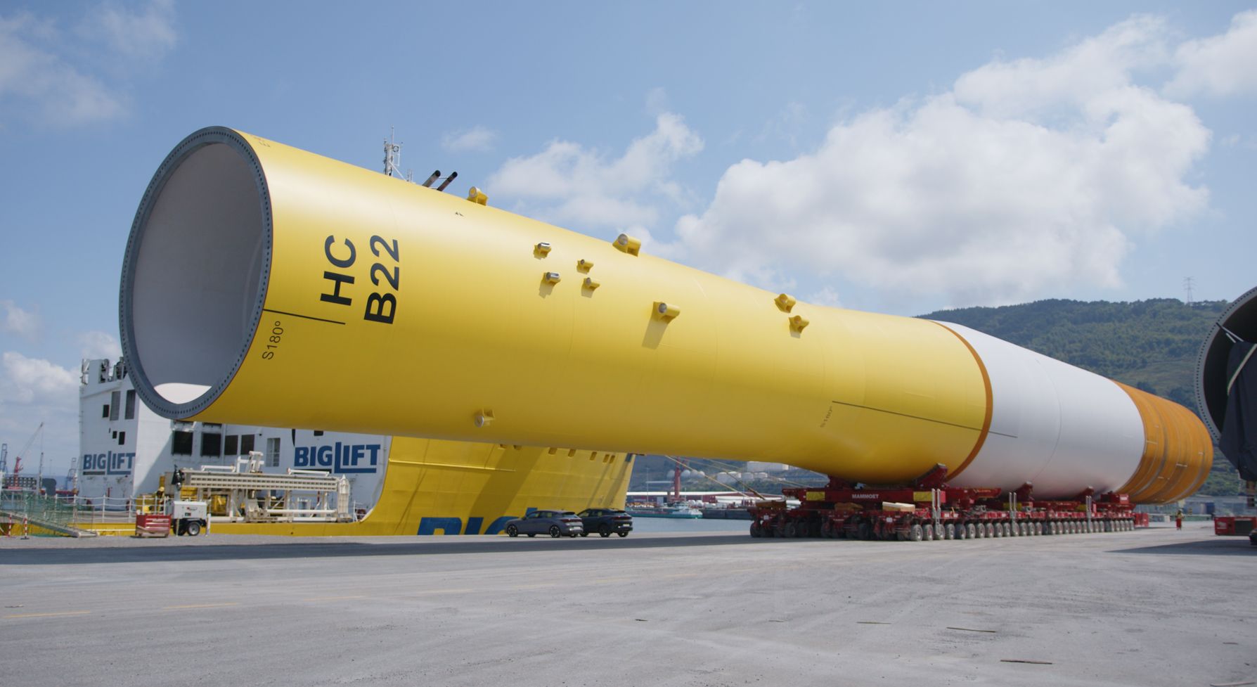 Haizea Wind Groupek ekoitzitako monopilote bat | Argazkia: Haizea Wind Group