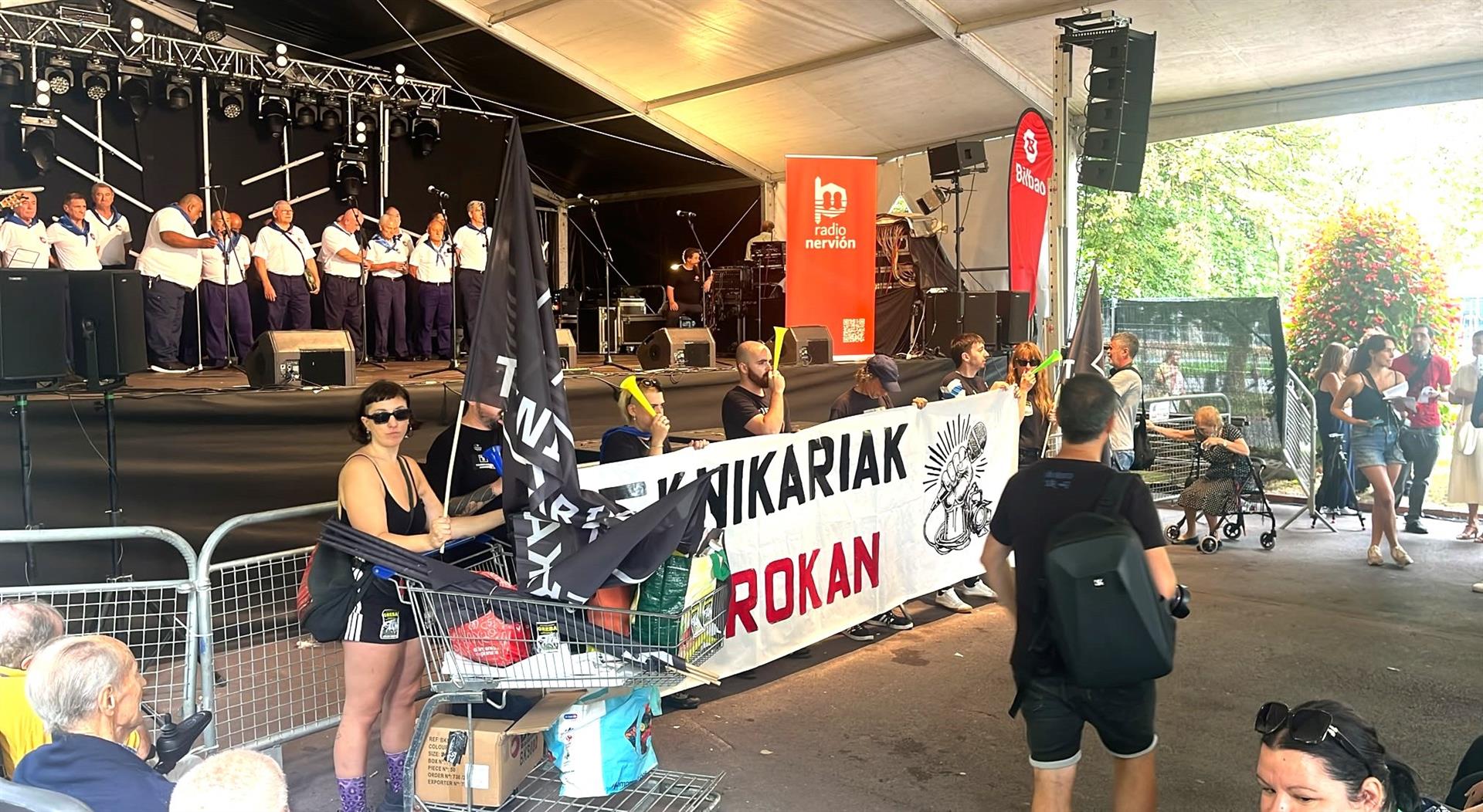 Teknikarien gaurko protesta, Bilbon | Argazkia: UGT