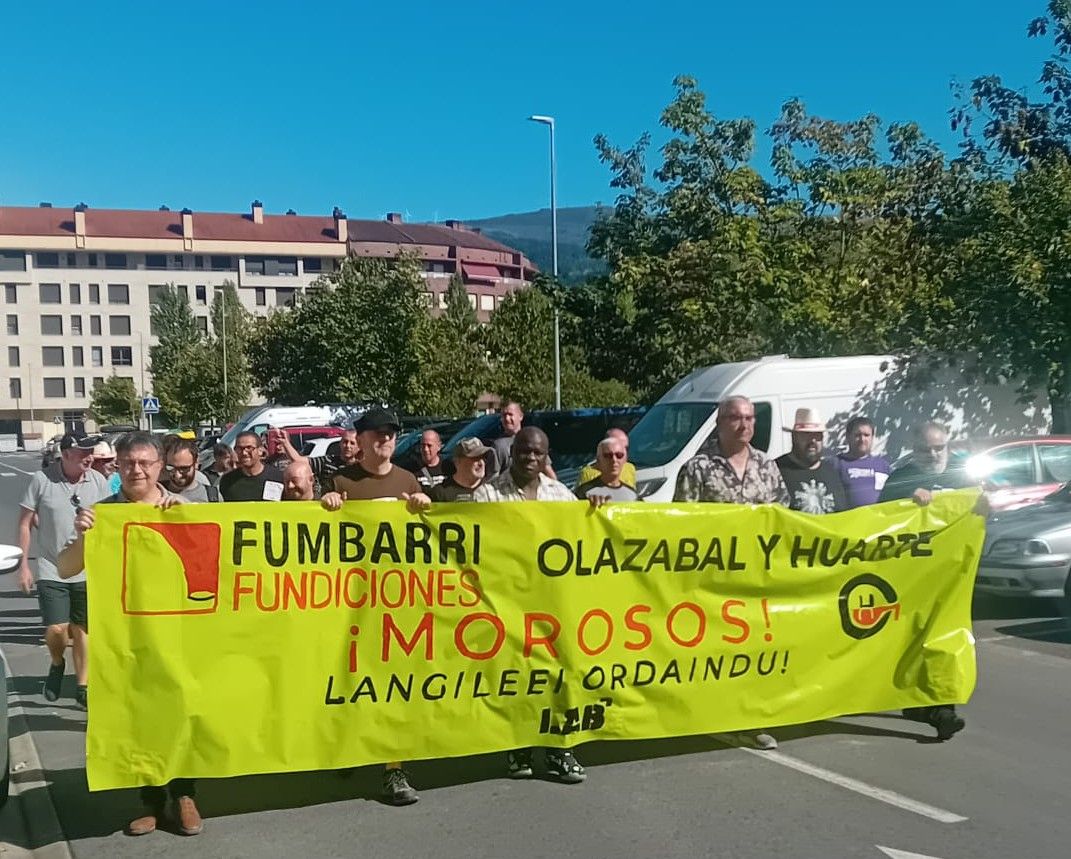 Olazabal y Huarte enpresako langileak protestan | Argazkia: LAB