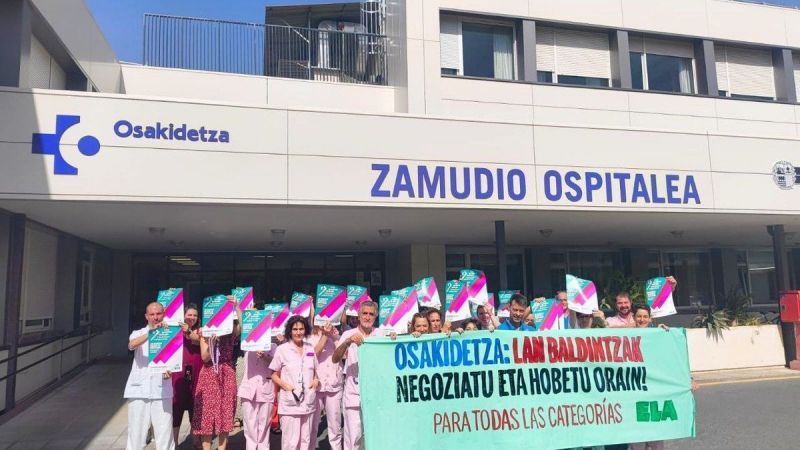 Osakidetzako langileak protestan | Argazkia: ELA