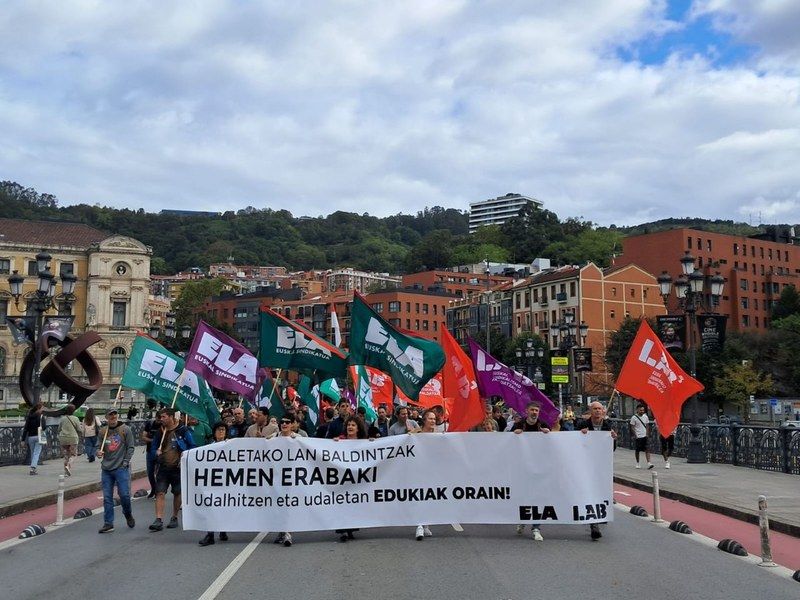 Sektoreko langileeak greba egin dute gaur | Argazkia: ELA